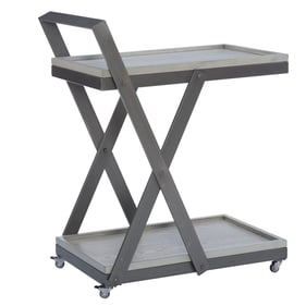 Powell Furniture Ember Pebble Grey Bar Cart