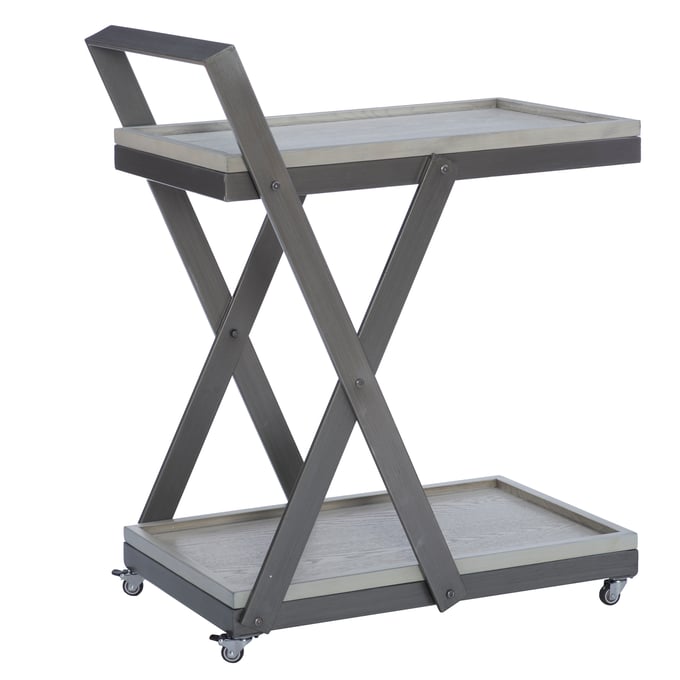 Powell Furniture Ember Pebble Grey Bar Cart PWL-D1529LA23GRY