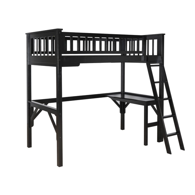 Powell Furniture Levi Black Twin Study Loft Bed PWL-D1532Y23B