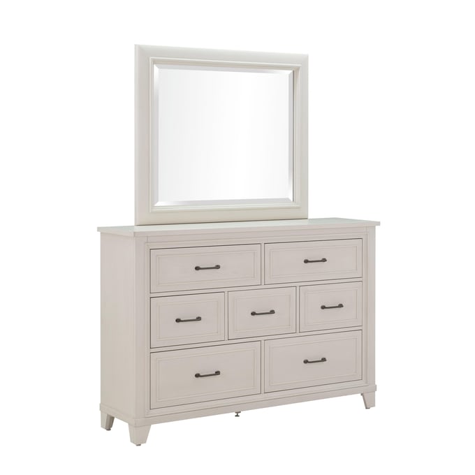 TOV Furniture Montauk White Dresser And Mirror REN-B920-DRMR