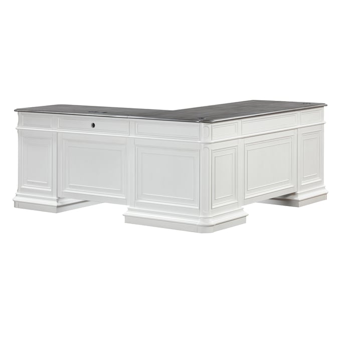 TOV Furniture Roanoke Grey White L Desk REN-H362-50-55