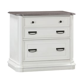 TOV Furniture Roanoke Grey White File Cabinet