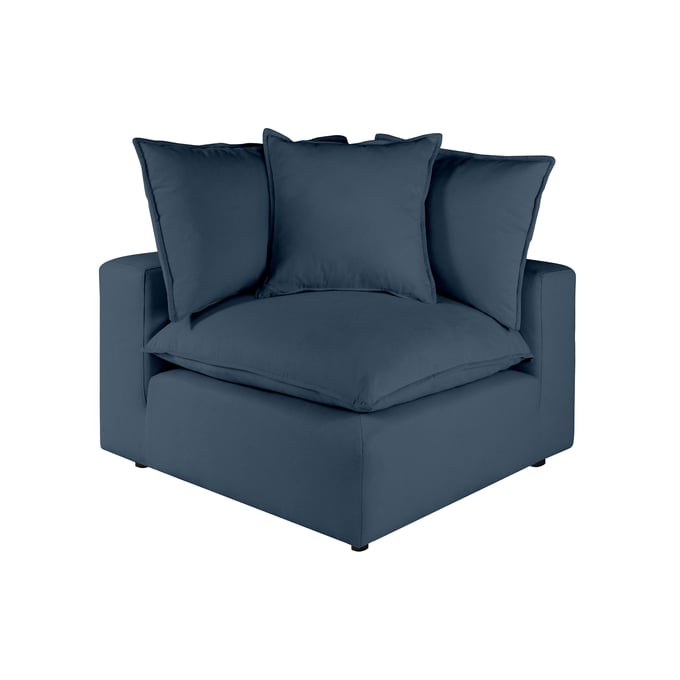 TOV Furniture Cali Navy Fabric Corner Chair REN-L0096-C