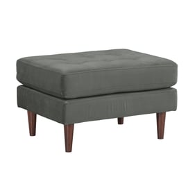 TOV Furniture Cave Grey Velvet Ottoman