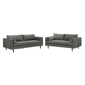 TOV Furniture Cave Grey Velvet 2pc Living Room Set