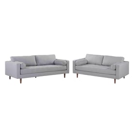 TOV Furniture Cave Grey Tweed 2pc Living Room Set