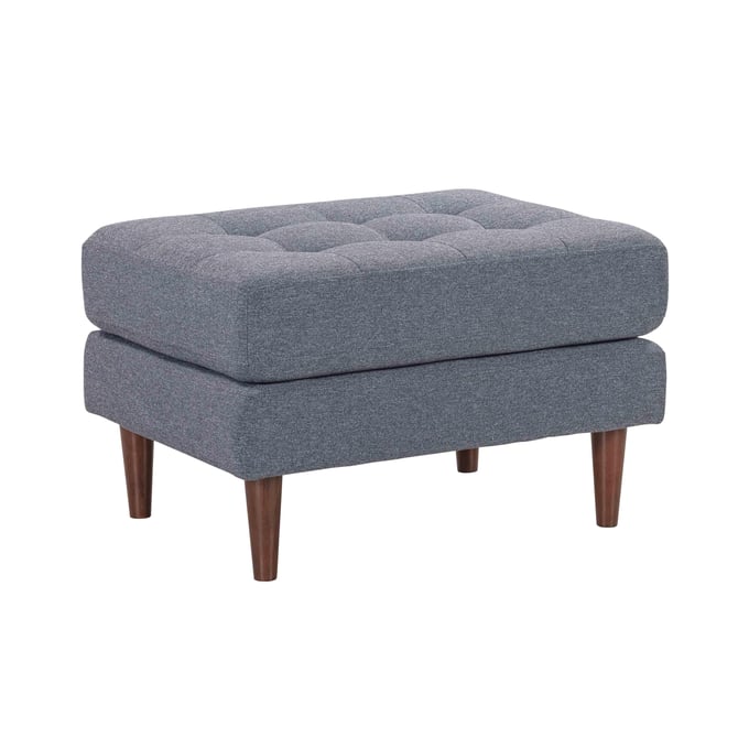 TOV Furniture Cave Navy Tweed Ottoman REN-L01230