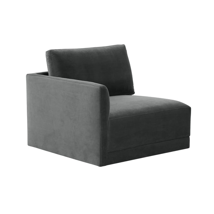 TOV Furniture Willow Charcoal LAF Corner Chair REN-L03120-LC