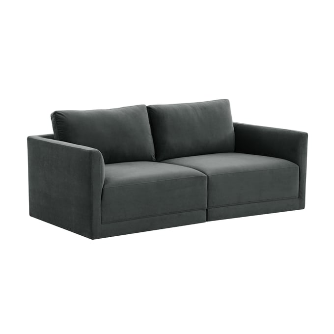 TOV Furniture Willow Charcoal Modular Loveseat REN-L03122