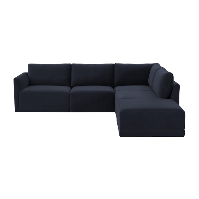 TOV Furniture Willow Navy Modular RAF Sectional REN-L03130-SEC4-R