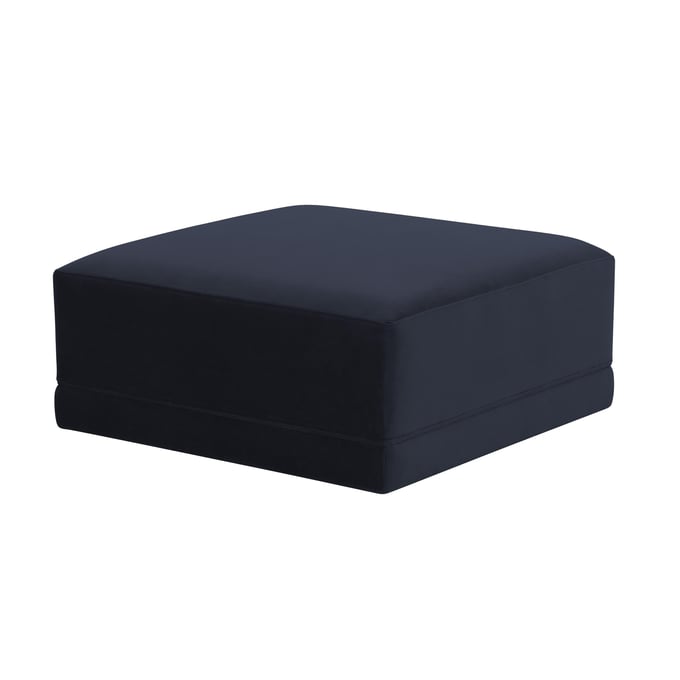 TOV Furniture Willow Navy Velvet Ottoman REN-L03131