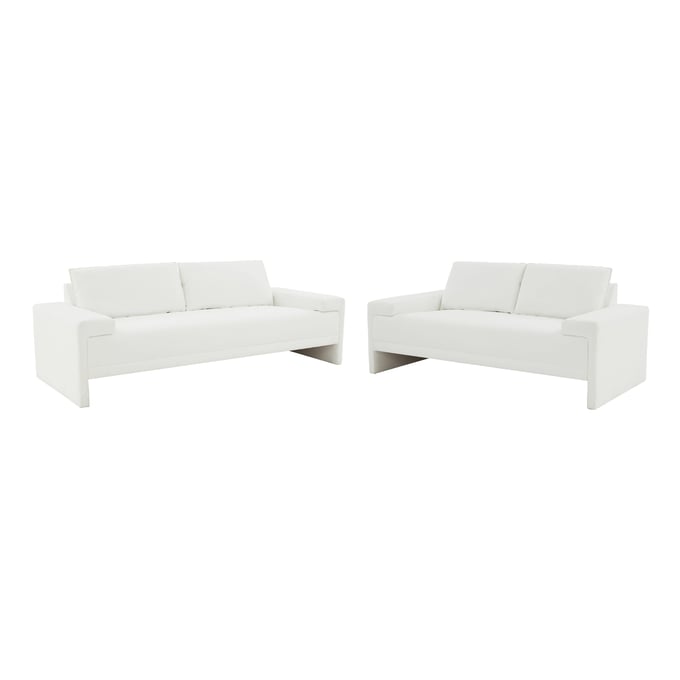 TOV Furniture Maeve White 2pc Living Room Set REN-L0401-LR-S1