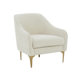 TOV Furniture Serena Cream Velvet Accent Chair