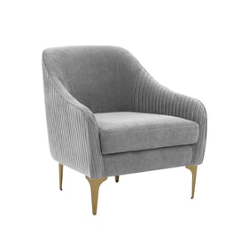 TOV Furniture Serena Gray Velvet Accent Chair