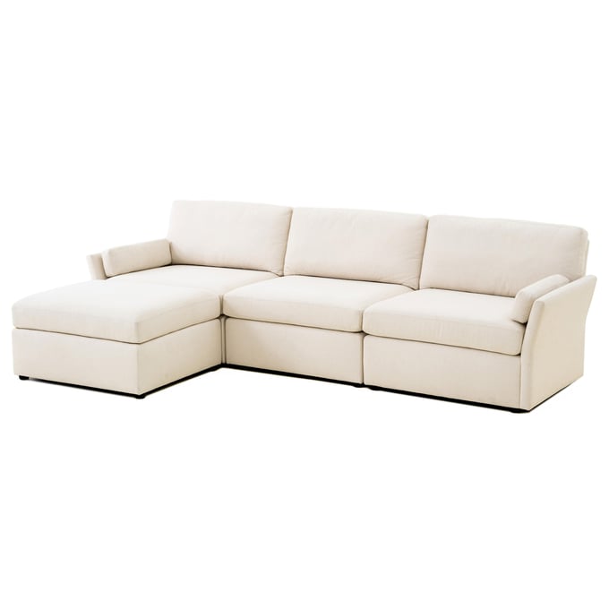 TOV Furniture Catarina Cream Chaise Sectional REN-L08610-SEC