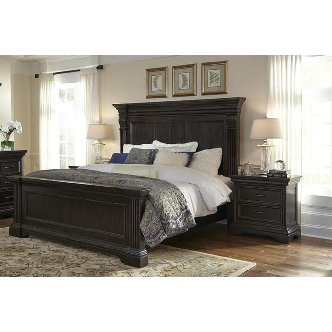 Pulaski Caldwell Brown 4pc Bedroom Set With Queen Bed RH-P012-BR-S4