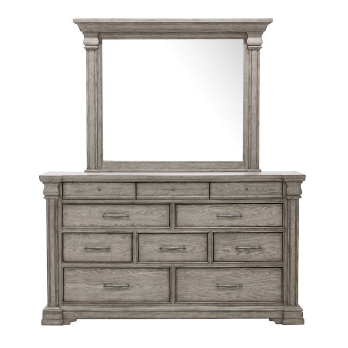 Pulaski Madison Ridge Brown 10 Drawer Dresser And Mirror RH-P09110-DRMR