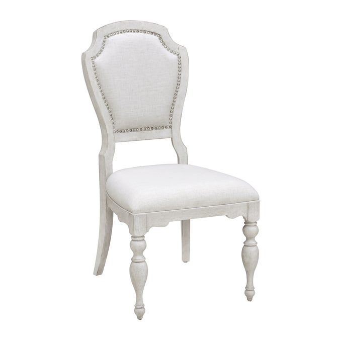 2 Pulaski Glendale Estates Distressed White Side Chairs RH-P166270