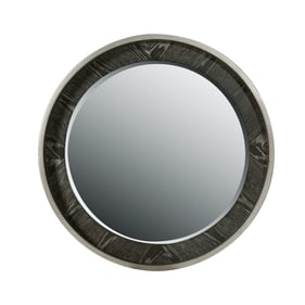 Pulaski Eve Black Round Beveled Mirror