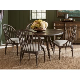 Pulaski Revival Row Brown 5pc Dining Room Set