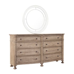 Pulaski Higgins Street Brown Dresser and Mirror