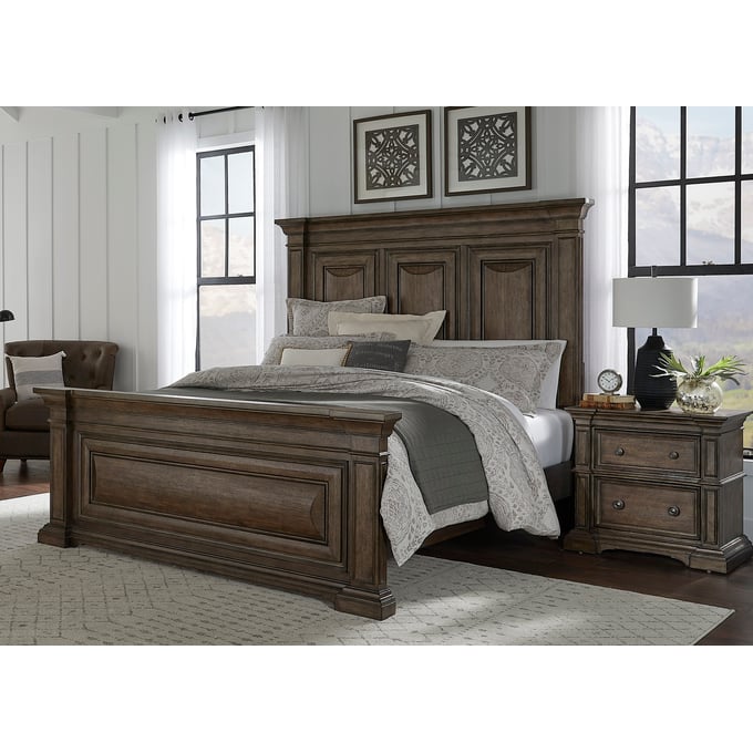 Pulaski Woodbury Brown 2pc Bedroom Set With Queen Bed RH-P351-BR-S1