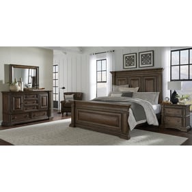 Pulaski Woodbury Brown 4pc Bedroom Set With King Bed