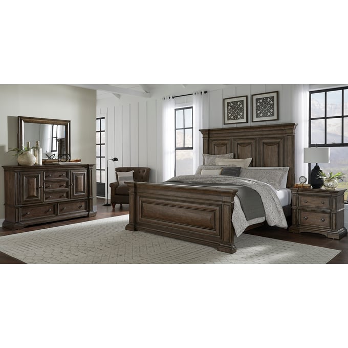 Pulaski Woodbury Brown 4pc Bedroom Set With King Bed RH-P351-BR-S5