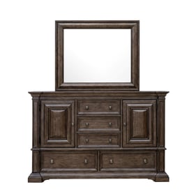 Pulaski Woodbury Dresser And Mirror