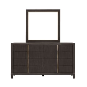 Pulaski West End Loft Brown 8 Drawers Dresser and Mirror