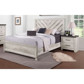 Samuel Lawrence Riverwood Whitewash 2pc Bedroom Set With Cal King Panel Bed