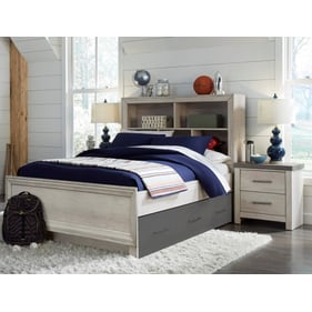 Samuel Lawrence Riverwood Whitewash 2pc Bedroom Set With Full Bookcase Bed