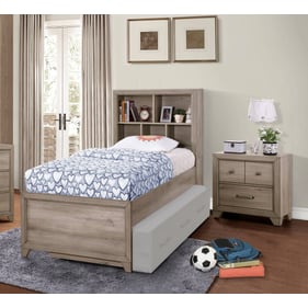 Samuel Lawrence River Creek Light Brown 2pc Bedroom Set With Full Bookcase ...