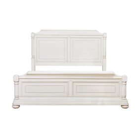 Samuel Lawrence Lafayette White Cal King Panel Sleigh Bed