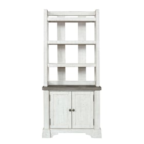 Samuel Lawrence Valley Ridge White Desk with Bookcase Hutch