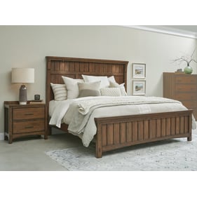 Samuel Lawrence Seneca Brown 2pc Bedroom Set with Queen Panel Bed