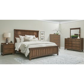 Samuel Lawrence Seneca Brown 4pc Bedroom Set with Queen Panel Bed