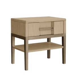 Samuel Lawrence Kendall Natural Metal Base Nightstand with Storage