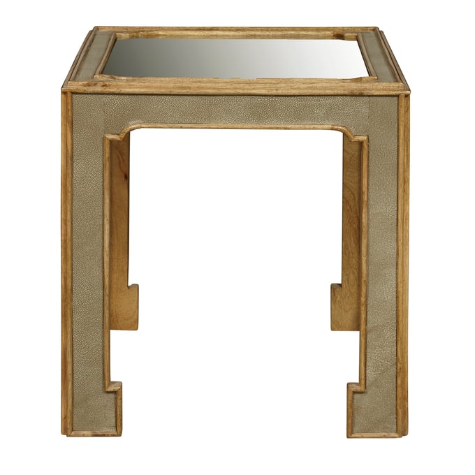 Pulaski Gray Art Deco Side Table with Mirror Top RH-P301516