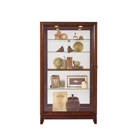 Pulaski PFC Brown Sliding Door Shelf Curio Cabinet