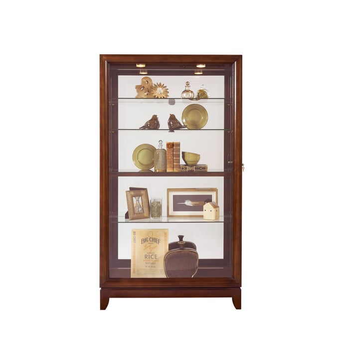 Pulaski PFC Brown Sliding Door Shelf Curio Cabinet RH-20661