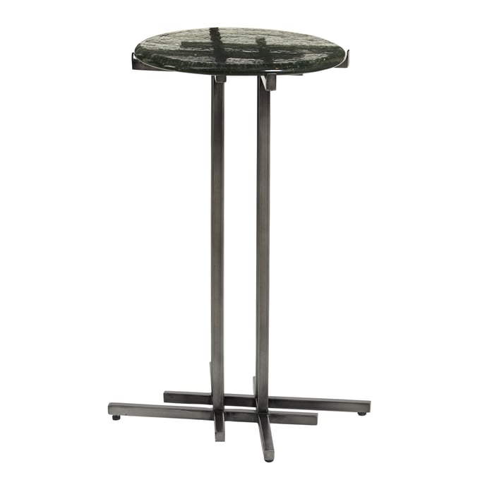 Pulaski Gray Glass Top Metal Spot Table RH-P301550