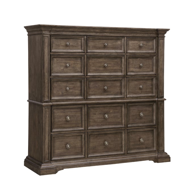 Pulaski Woodbury Brown 15 Drawers Master Chest RH-P351-BR-K11