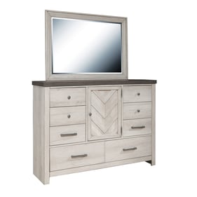 Samuel Lawrence Riverwood Gray Bureau Dresser and Mirror