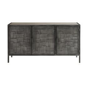 Pulaski Accents Gray 3 Door Metal Sideboard