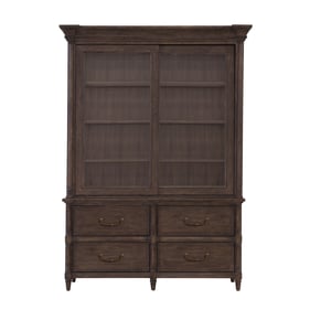 Pulaski Revival Row Brown Sliding Door Display Cabinet