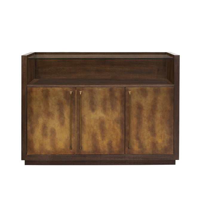 Pulaski Accents Brown 3 Door Bar Cabinet with Glass Shelves RH-P301508