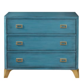 Pulaski Accents Blue 3 Drawers Turquoise Accent Chest