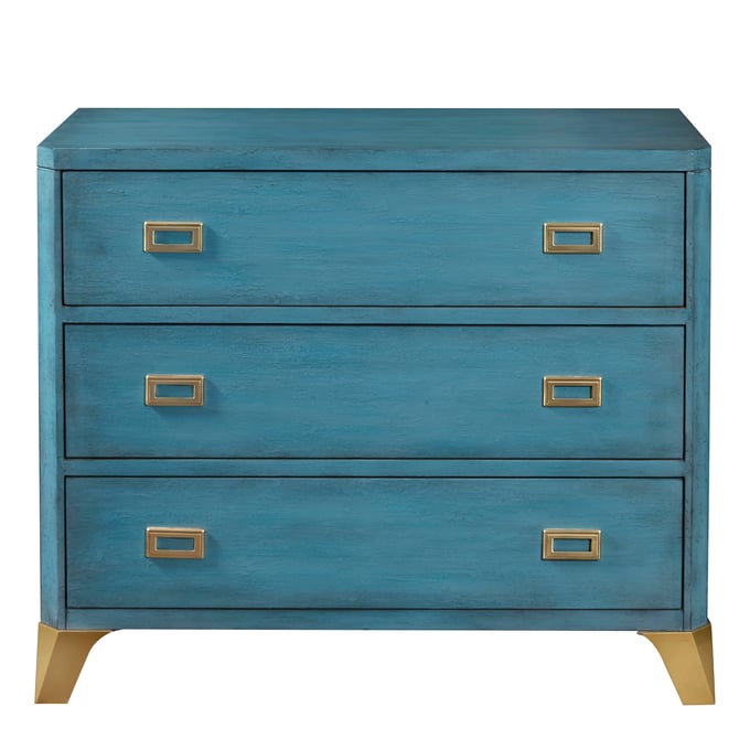 Pulaski Accents Blue 3 Drawers Turquoise Accent Chest RH-P301054