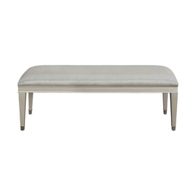 Pulaski Zoey Silver Upholstered Bed Bench